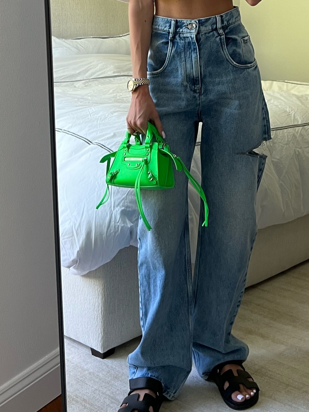 Balenciaga Neon Green Neo City Bag - Picture 6 of 7